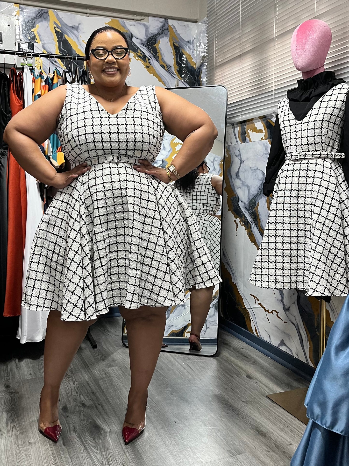 Boucle mini dress