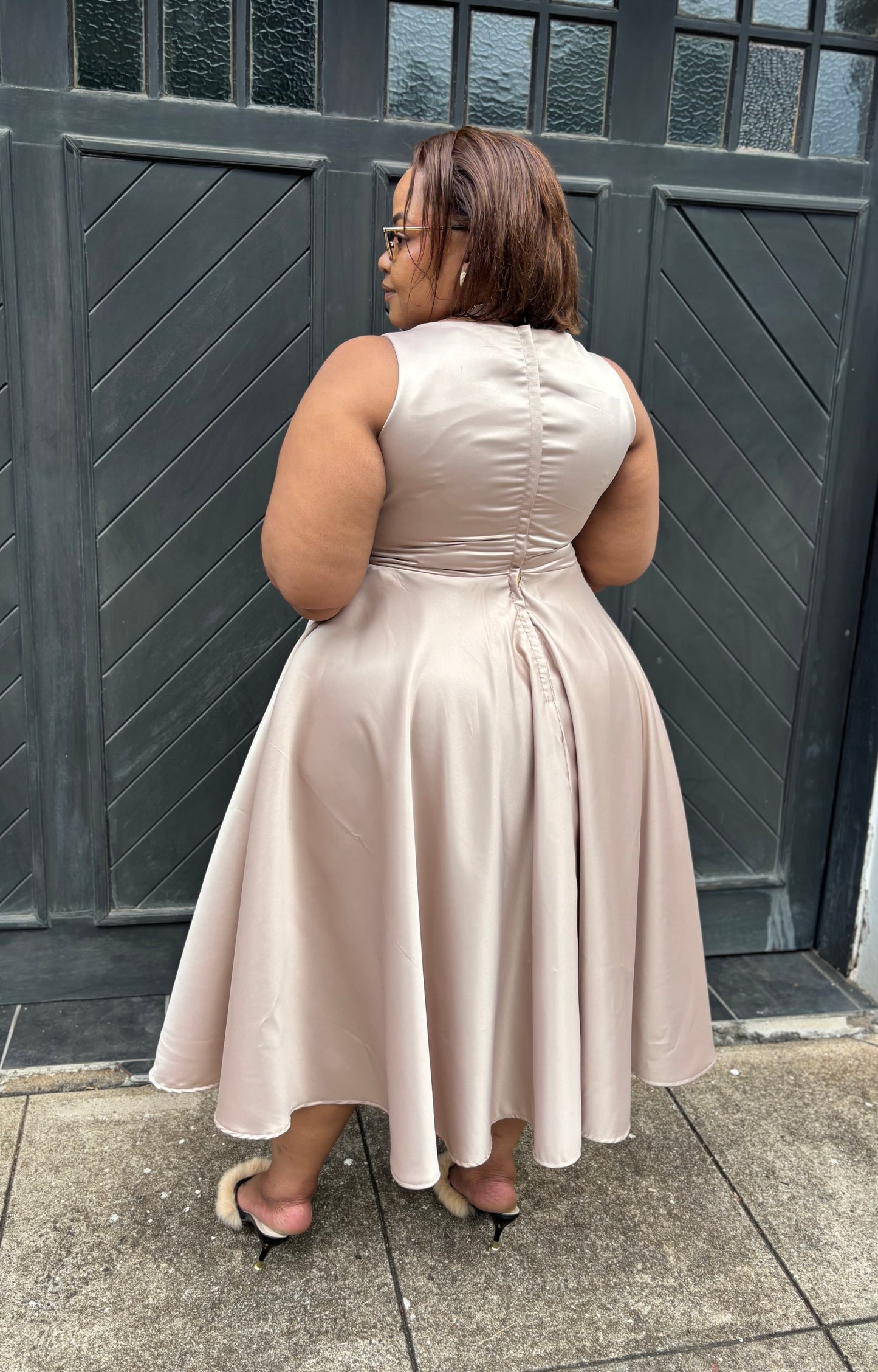 Nude duchess dress (please allow 7-10 days for completion of order)