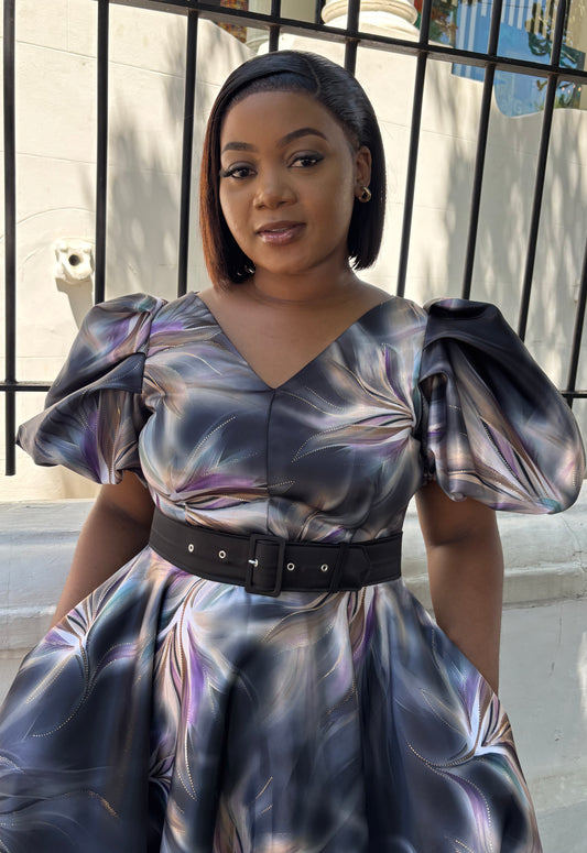 Usanele dress with belt (please allow 7-10 days for completion of order)