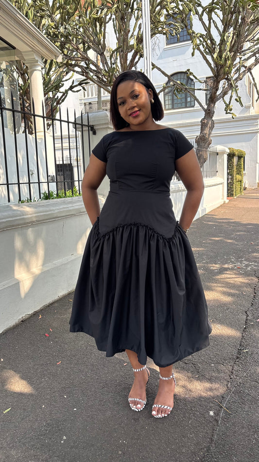 Black cotton dress (please allow 7-10 days for completion of order)