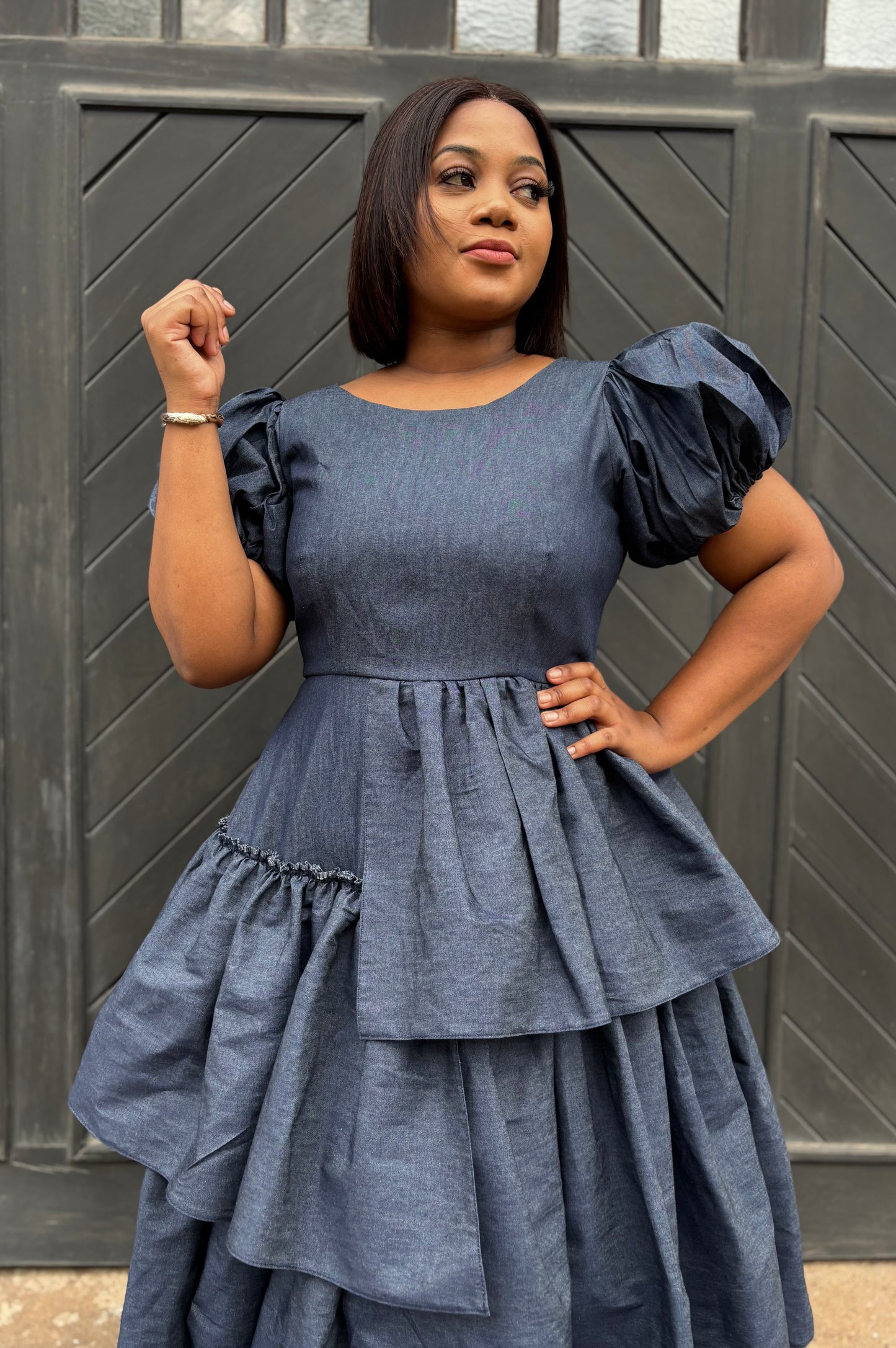 Ntulikazi denim dress (please allow 7-10 days for completion of order)