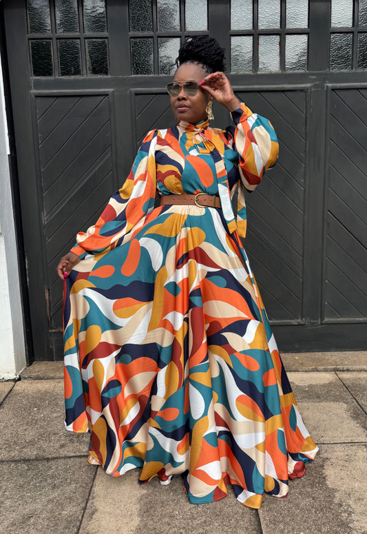 Satin maxi dress (please allow 7-10 days for completion of order)