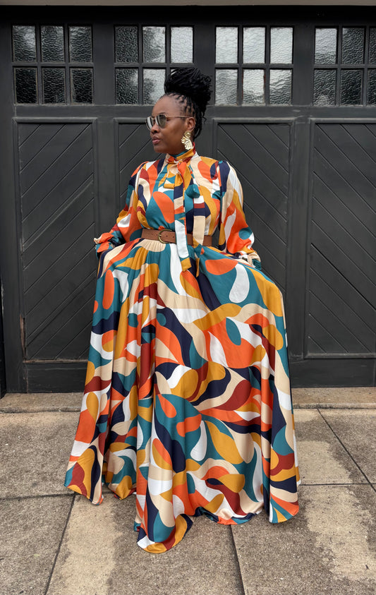 Satin maxi dress (please allow 7-10 days for completion of order)