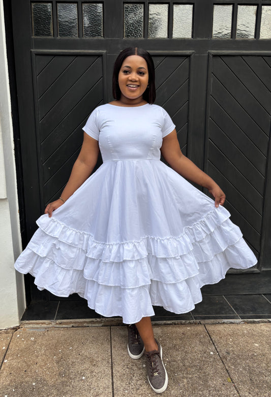 Mhlophe cotton dress (please allow 7-10 days for completion of order)