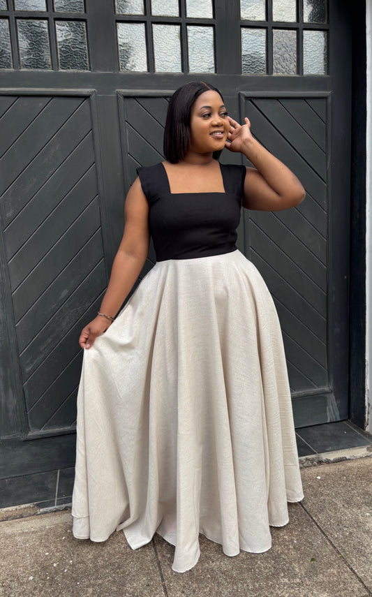 Naledi linen maxi dress (please allow 7-10 days for completion of order)