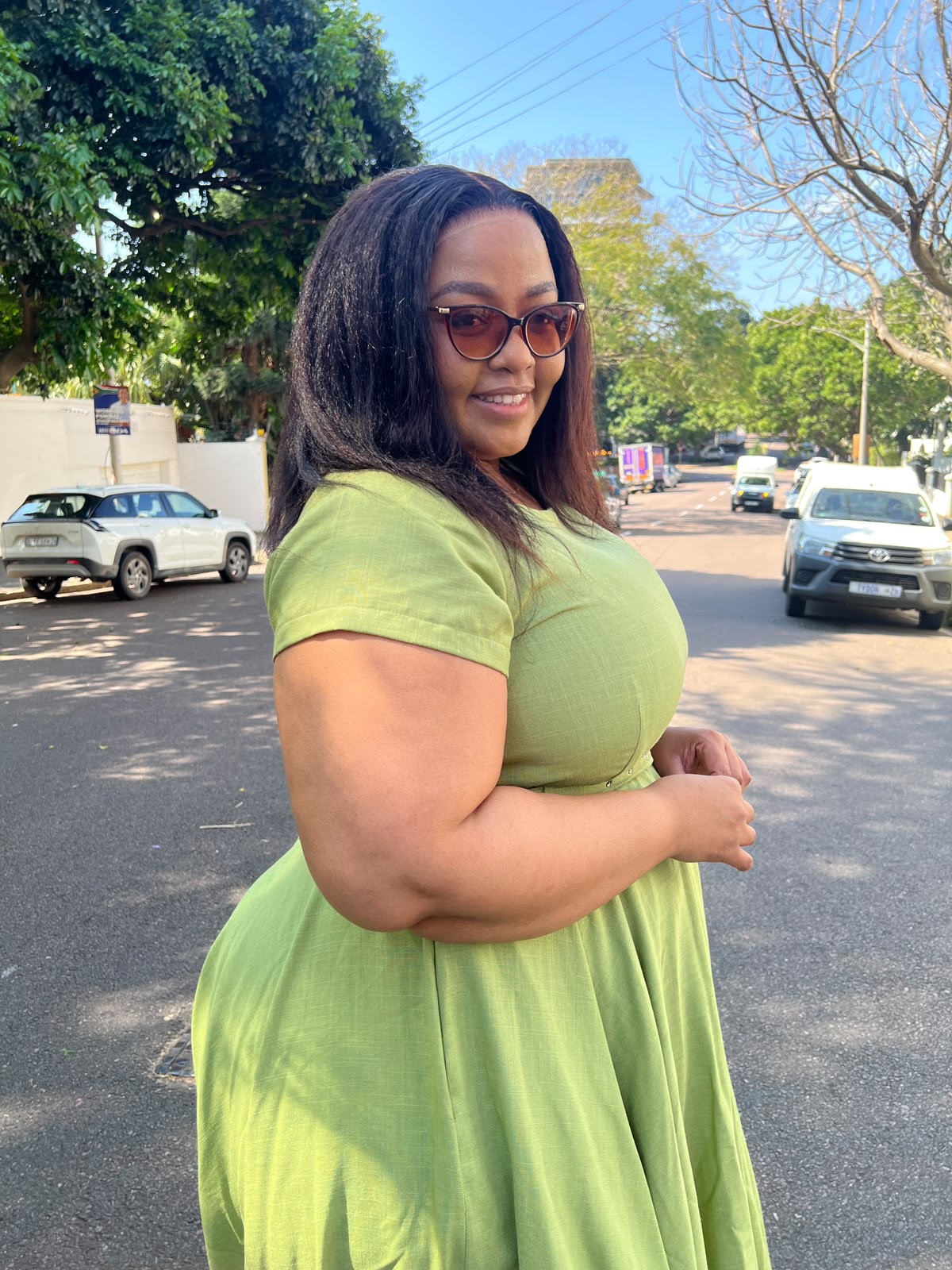 Olive green linen dress (please allow 7-10 days for completion of order)