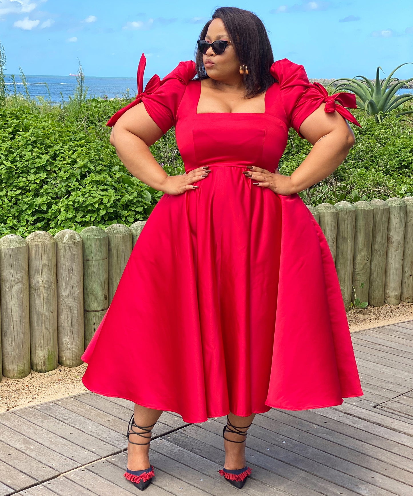 Red duchess dress (allow 3-5 days for completion of order)