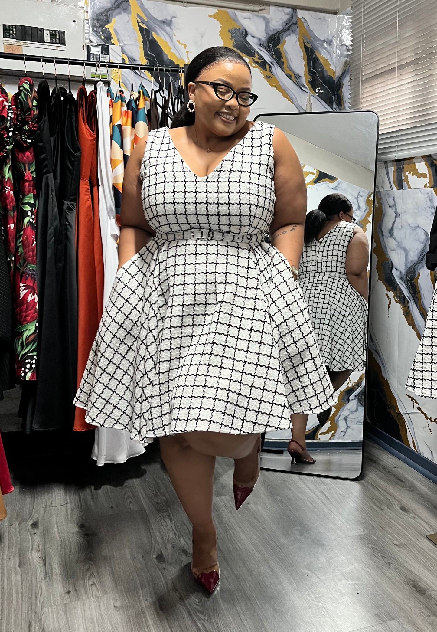 Boucle mini dress