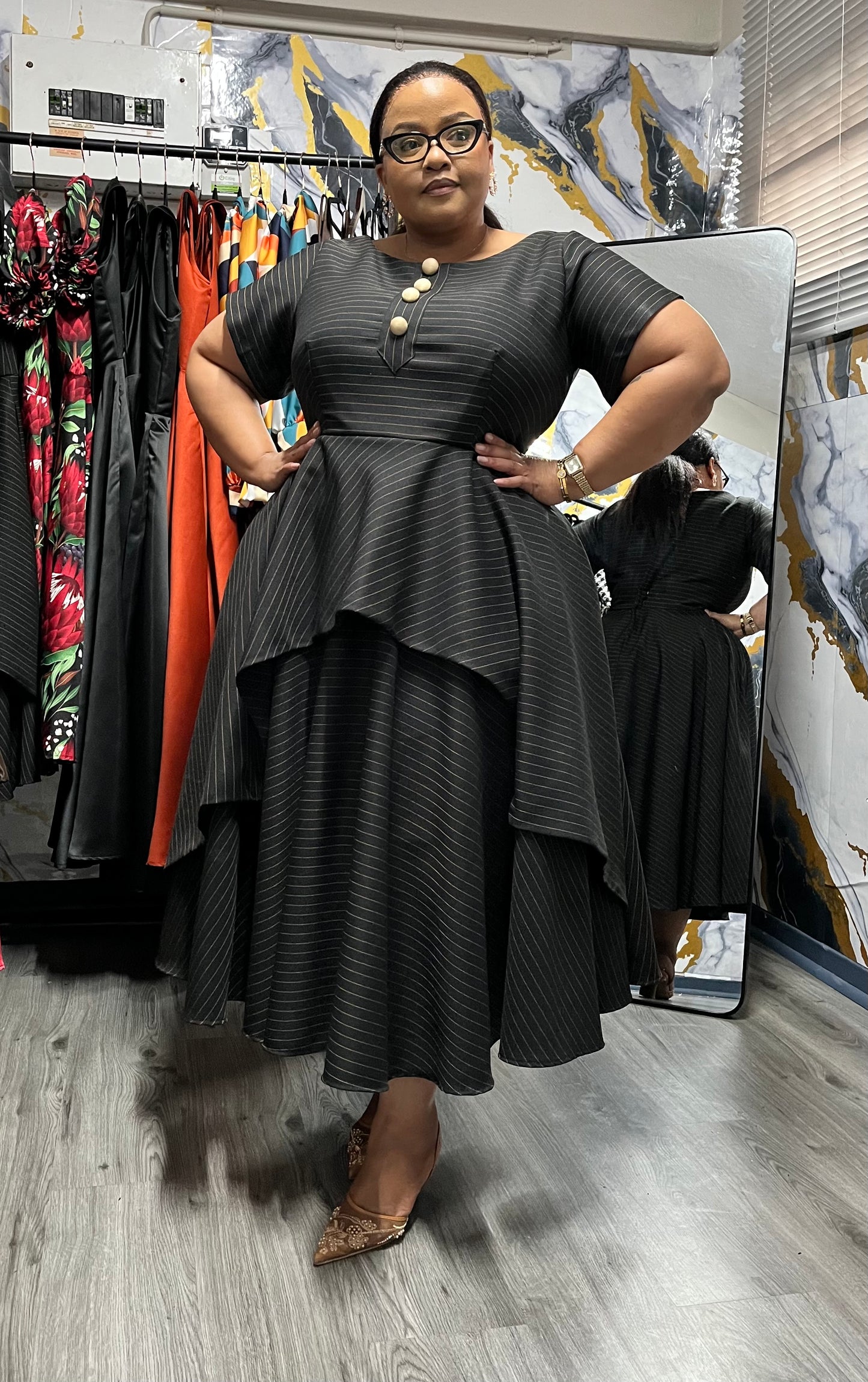 Pinstripe dress