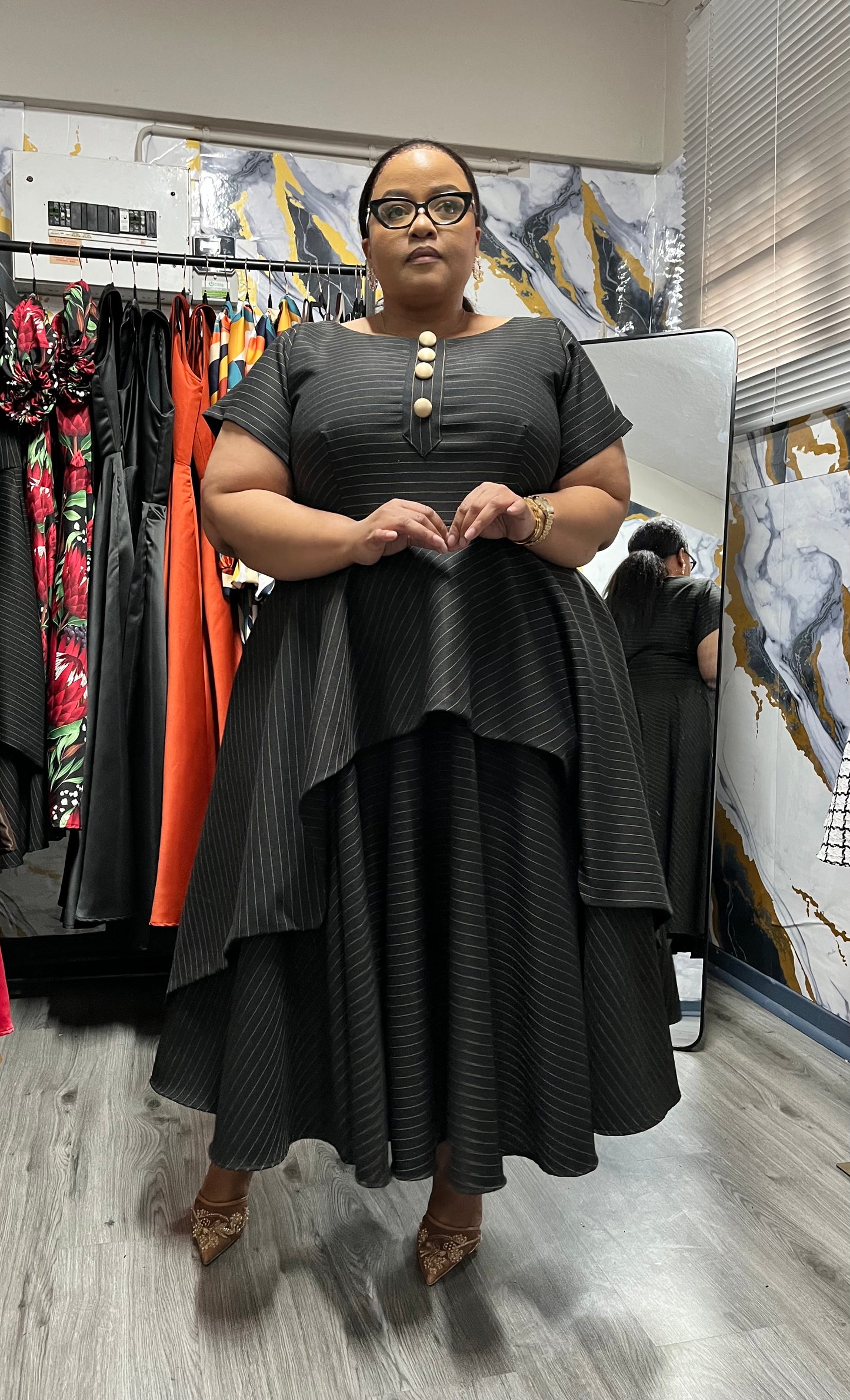 Pinstripe dress