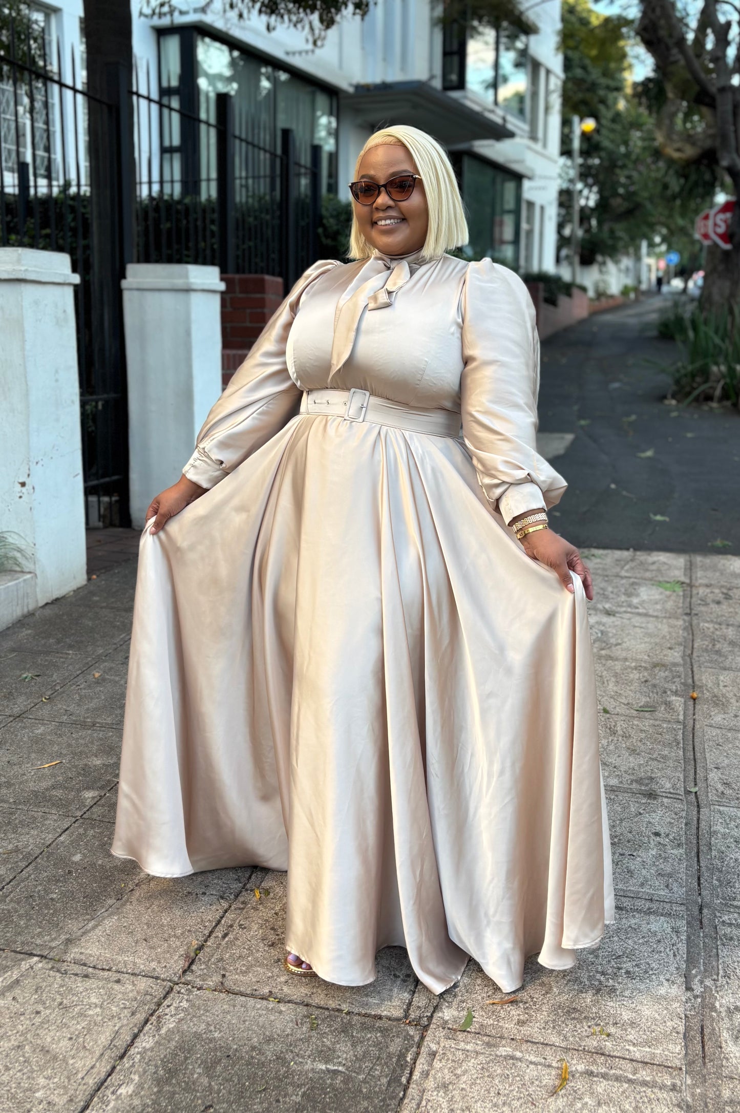 Satin maxi dress