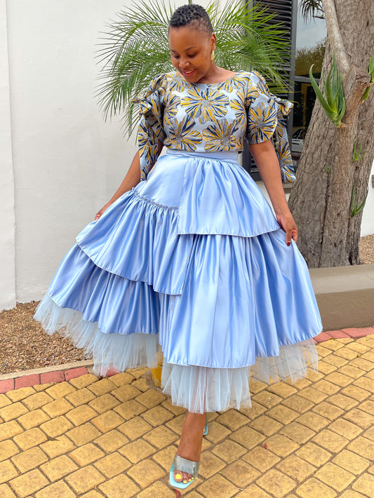 Ntulikazi duchess skirt with tulle (please allow 3-5 days for completion of order)