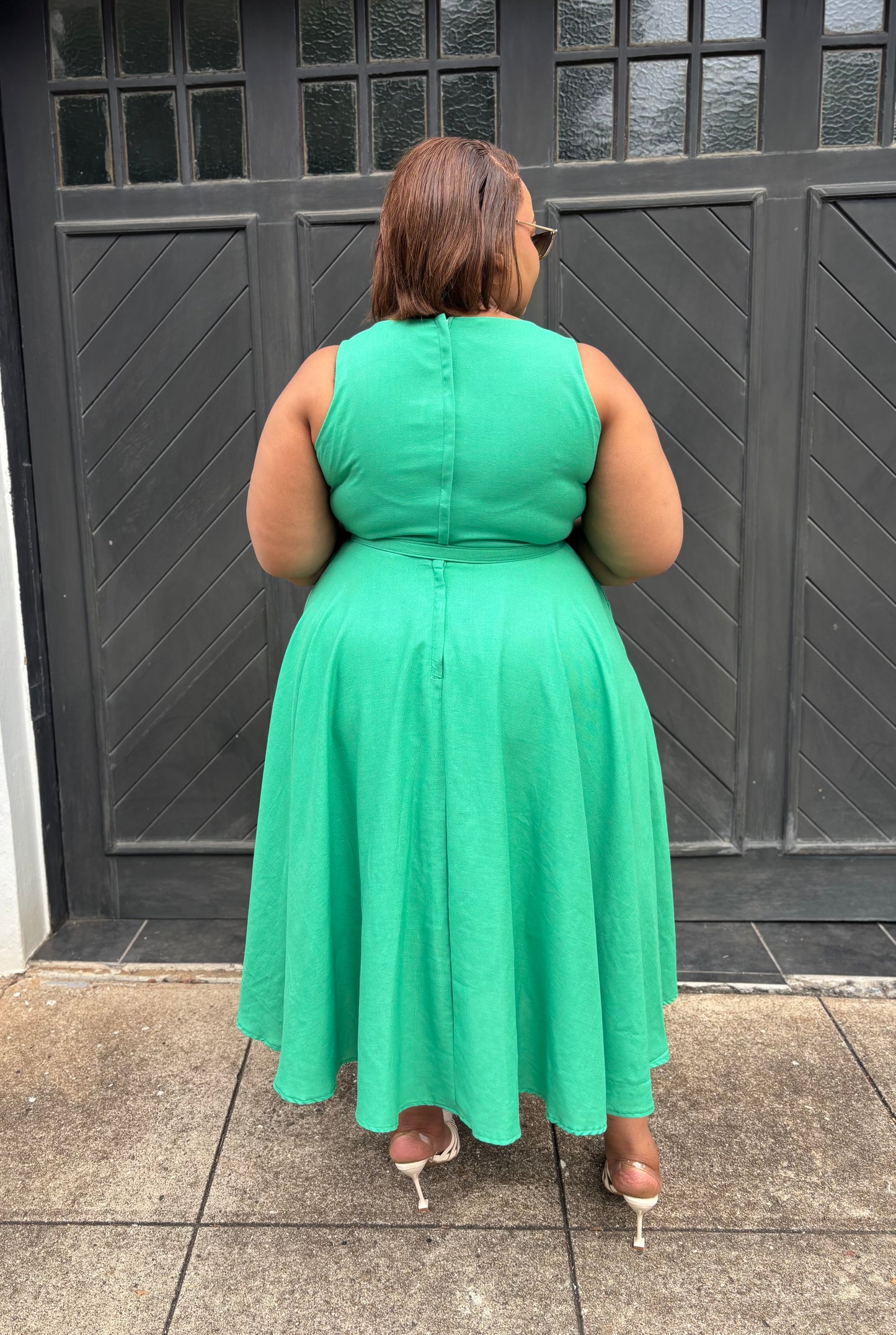 Zesizwe linen dress with belt (please allow 7-10 days for completion of order)