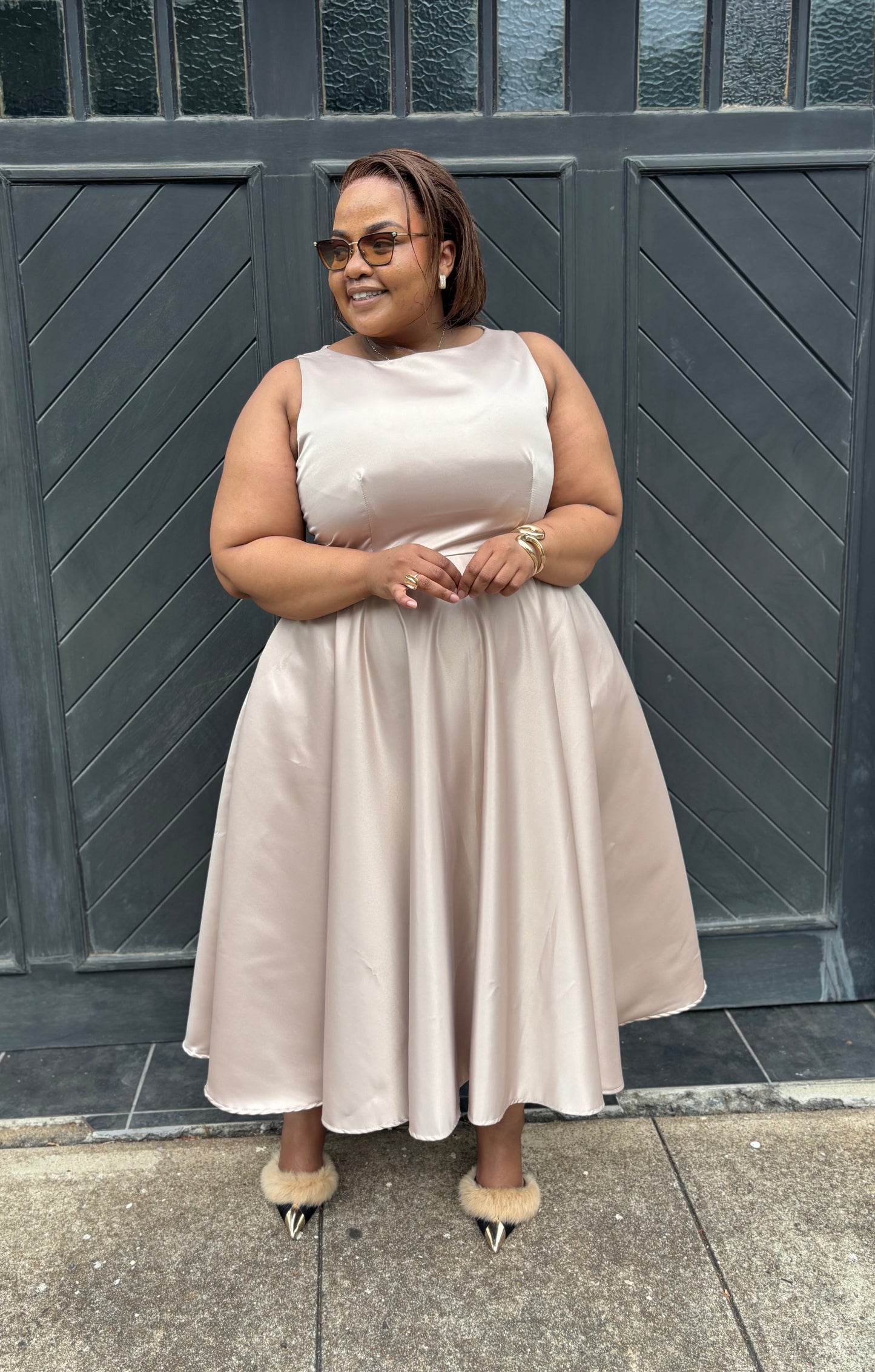 Nude duchess dress (please allow 7-10 days for completion of order)