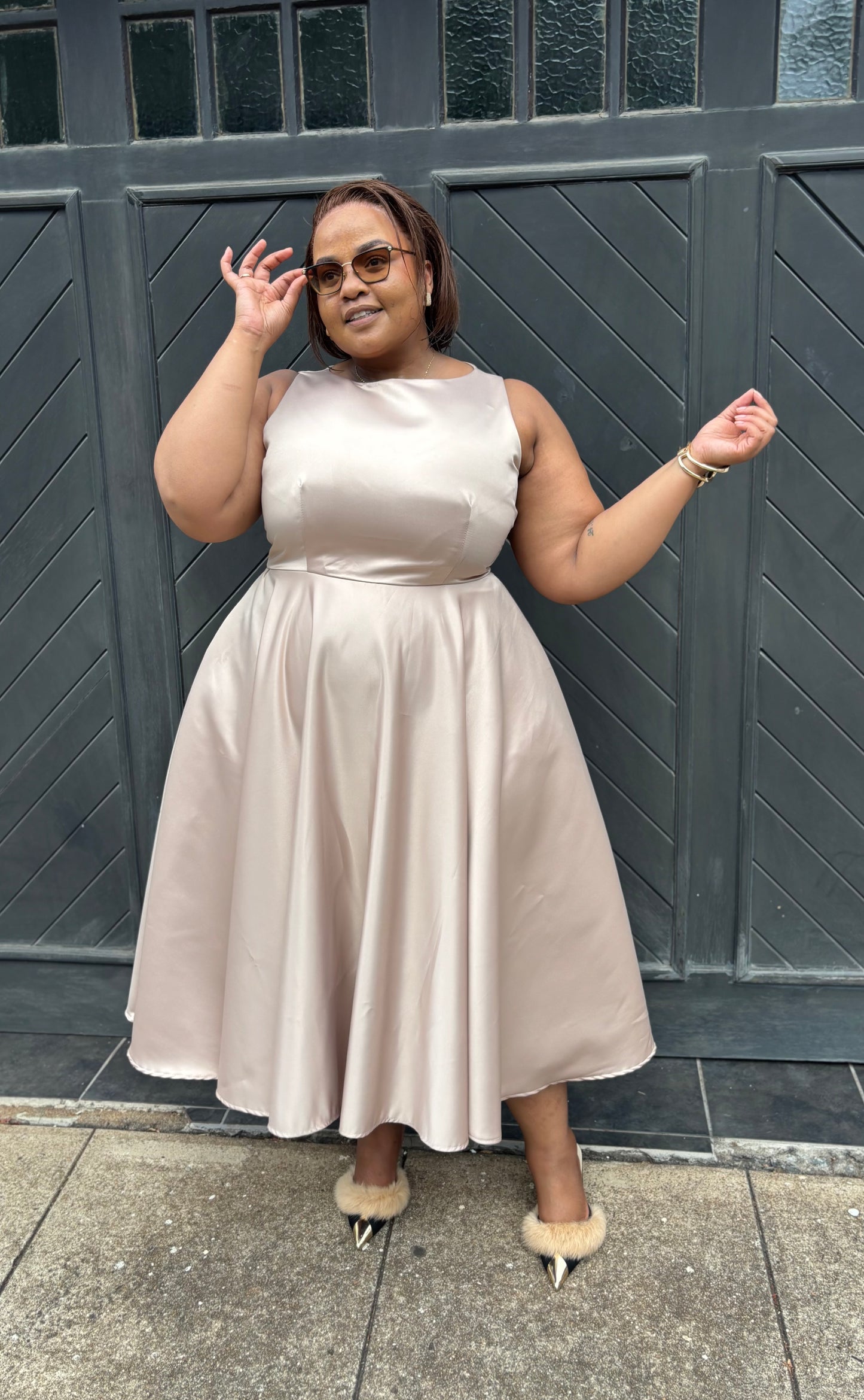 Nude duchess dress (please allow 7-10 days for completion of order)