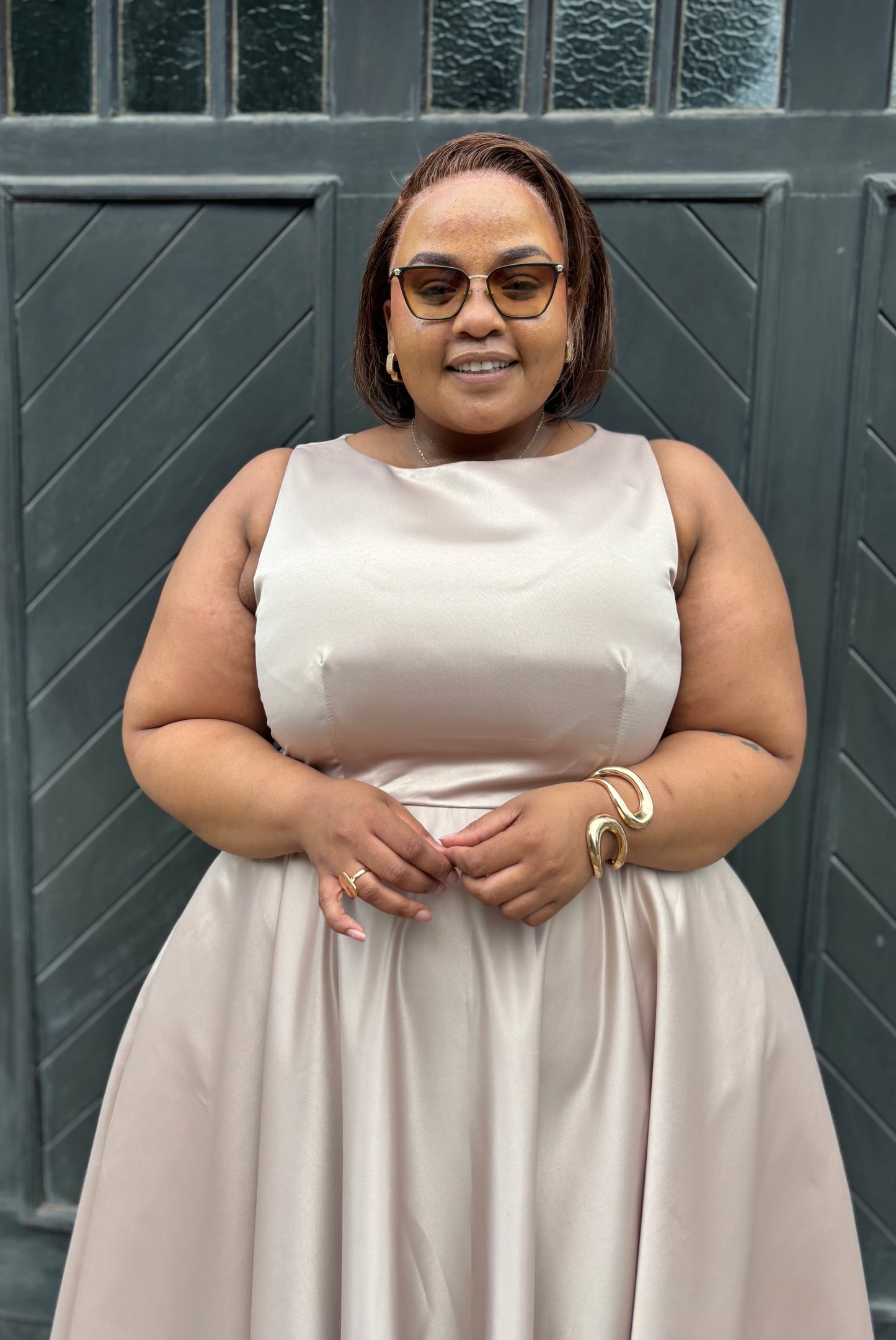 Nude duchess dress (please allow 7-10 days for completion of order)