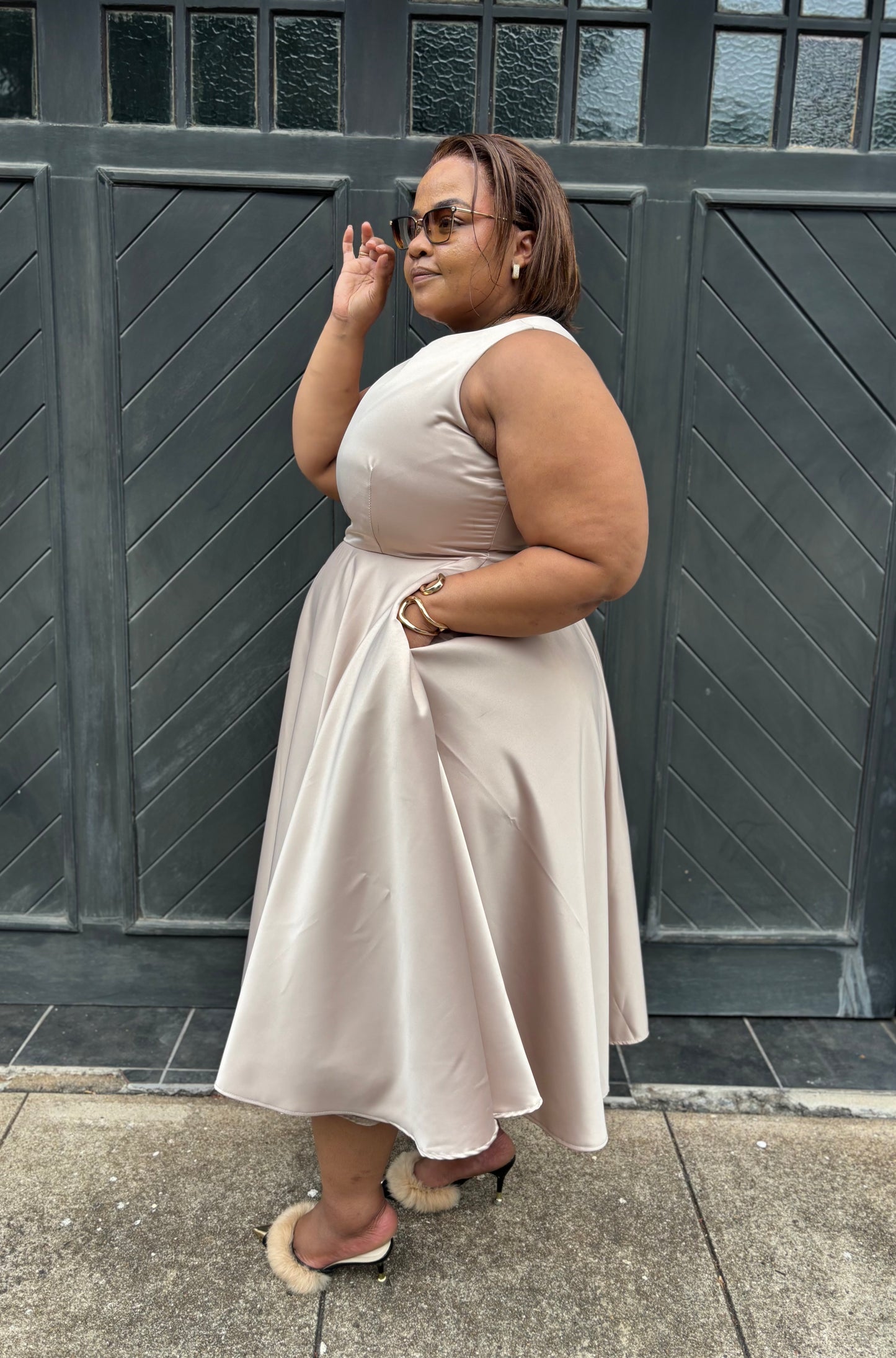 Nude duchess dress (please allow 7-10 days for completion of order)