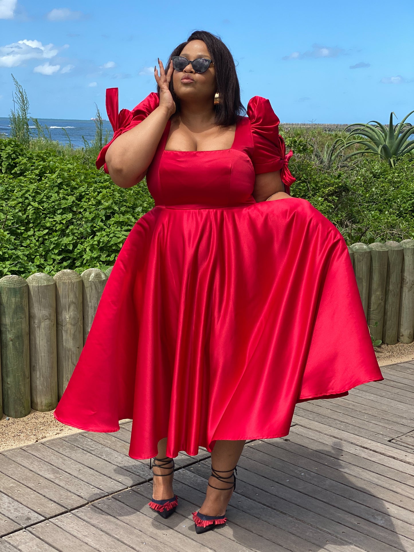 Red duchess dress (allow 3-5 days for completion of order)