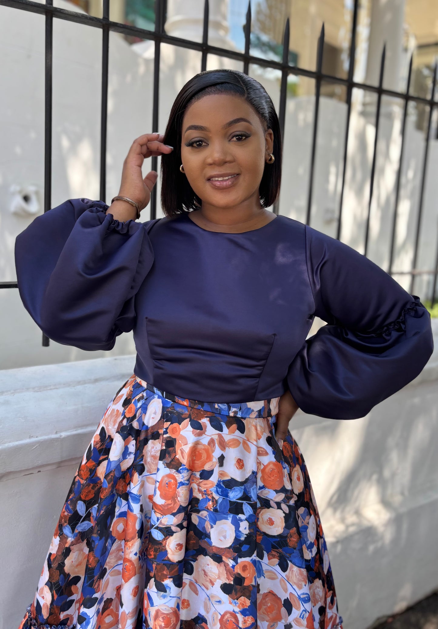 Navy crop top (please allow 7-10 days for completion of order)