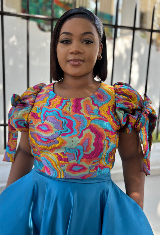 Brocade crop top (please allow 7-10 days for completion of order)