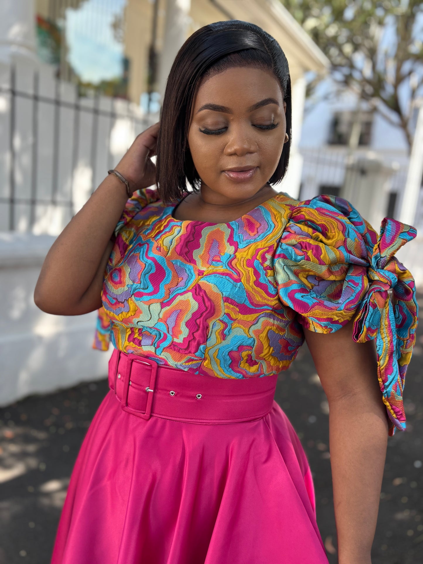 Brocade crop top (please allow 7-10 days for completion of order)