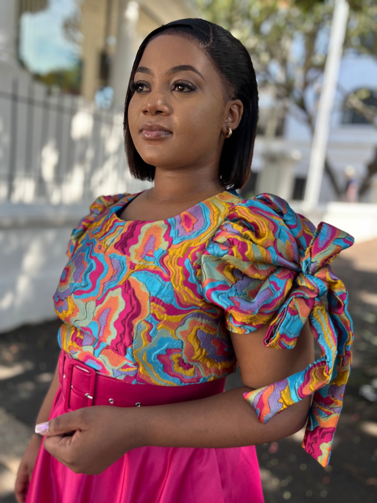 Brocade crop top (please allow 7-10 days for completion of order)
