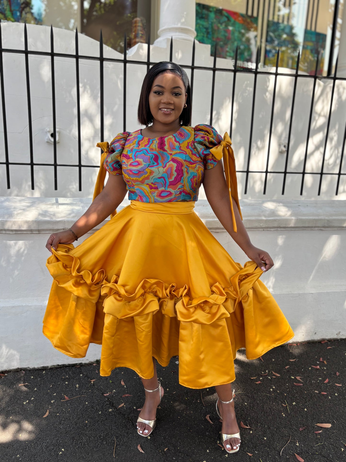 Brocade crop top (please allow 7-10 days for completion of order)