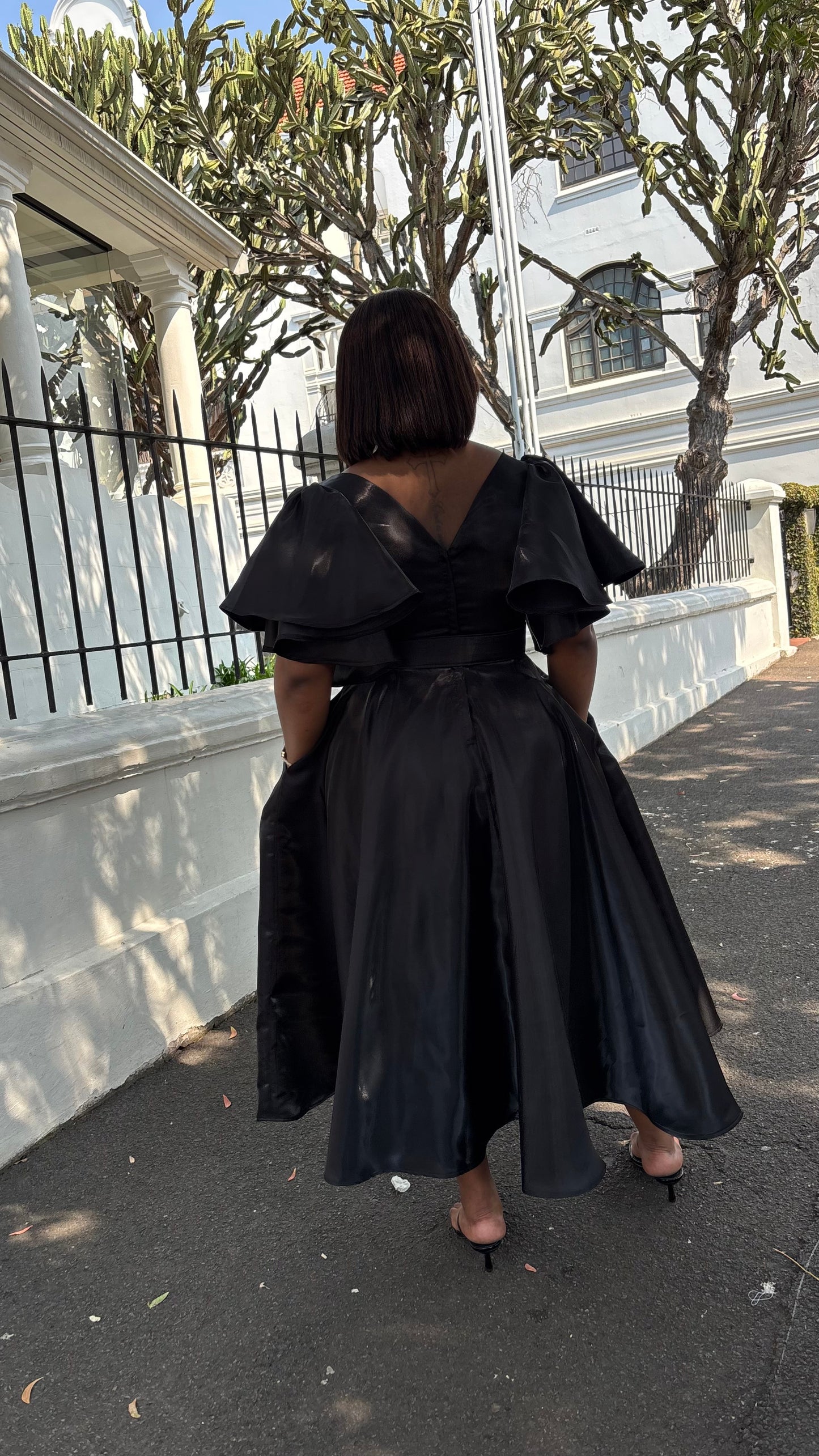 Mikado dress incl belt (please allow 7-10 days for completion of order)