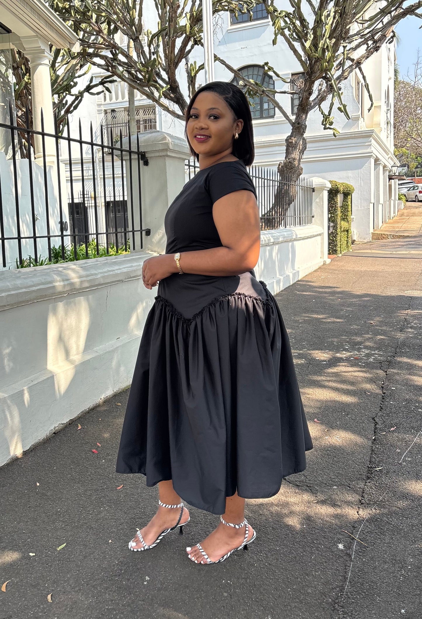 Black cotton dress (please allow 7-10 days for completion of order)