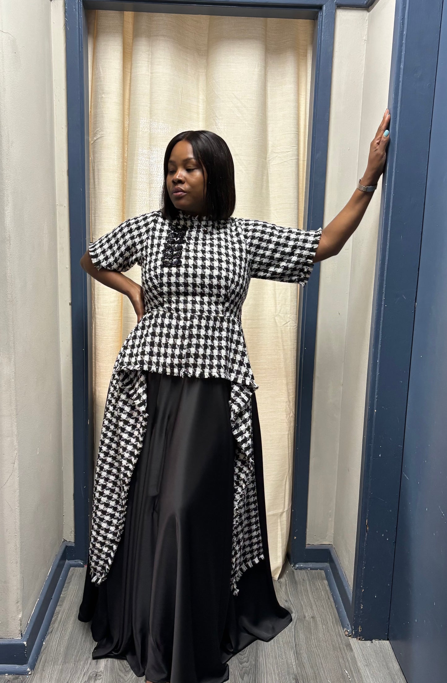 Satin maxi skirt