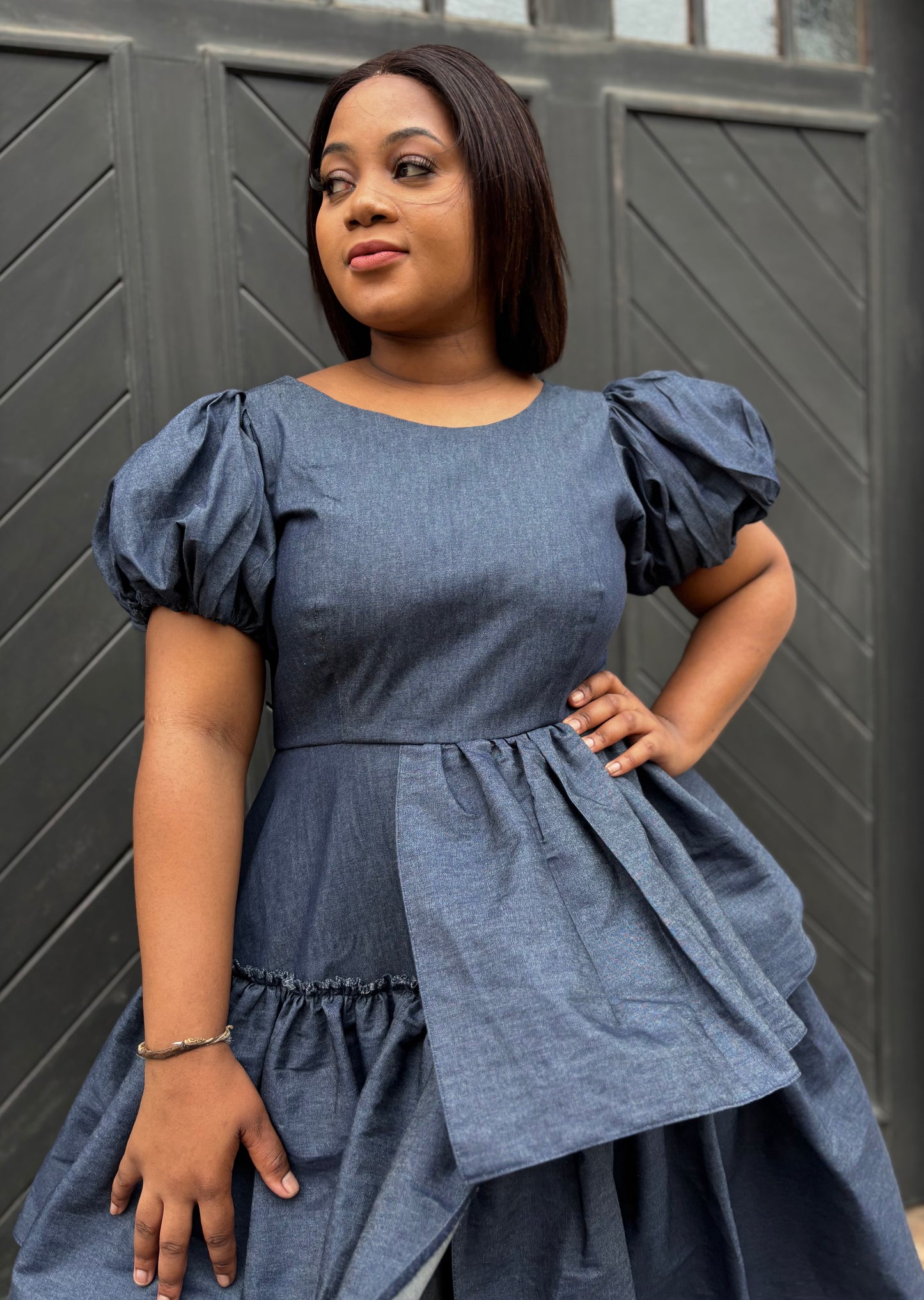 Ntulikazi denim dress (please allow 7-10 days for completion of order)
