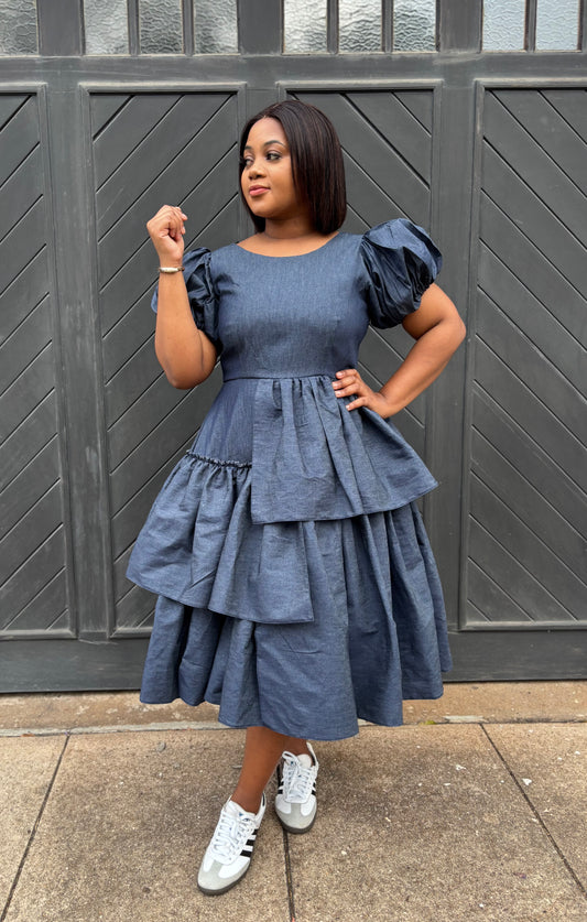 Ntulikazi denim dress (please allow 7-10 days for completion of order)