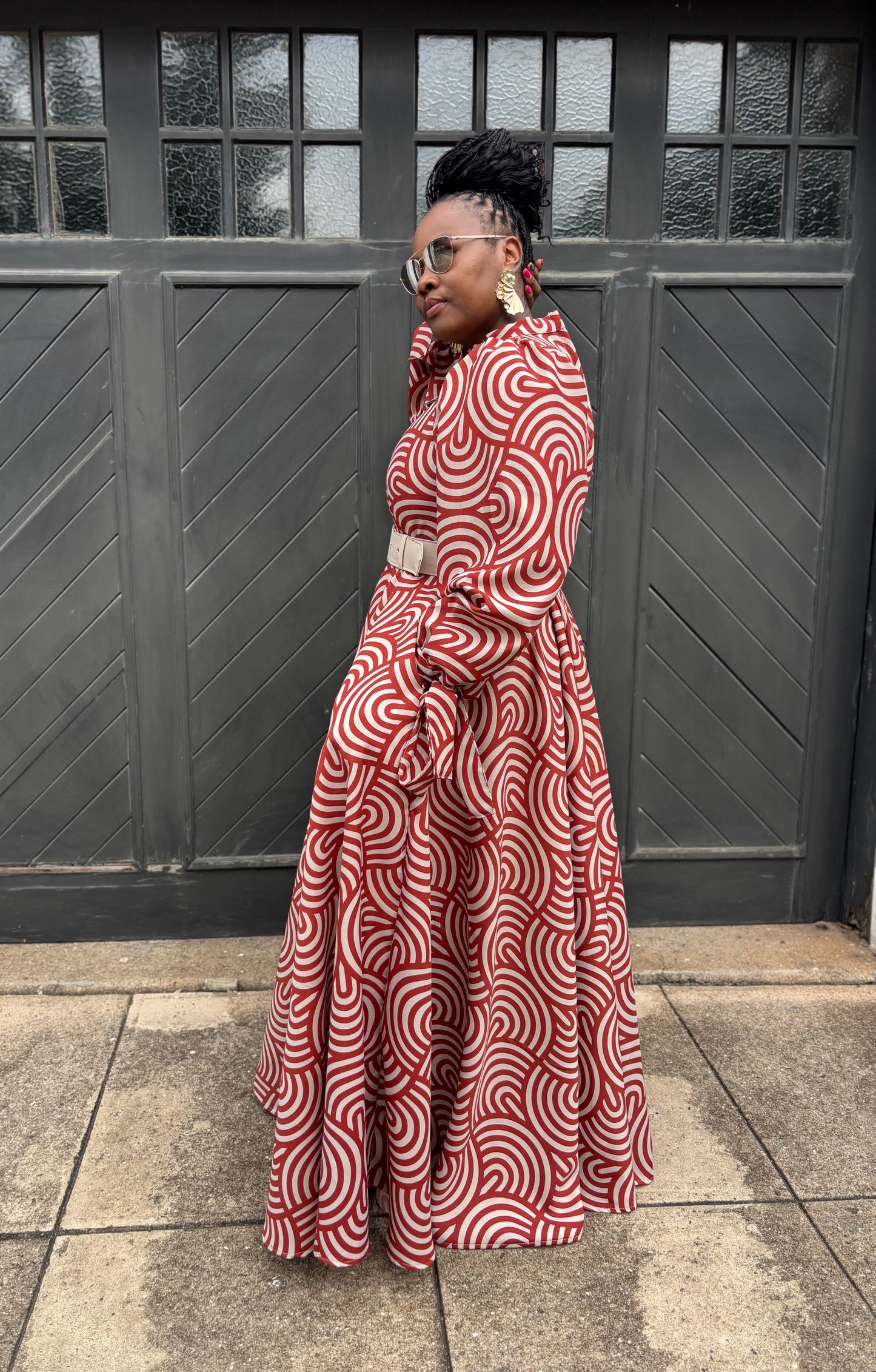 Joanna maxi dress with belt (please allow 7-10 days for completion of order)
