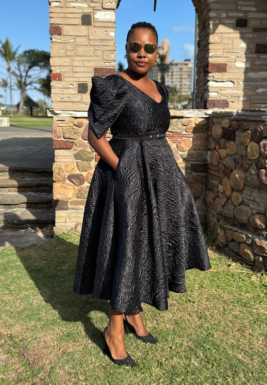 Siphelele brocade dress (please allow 3-5 days for completion of order)