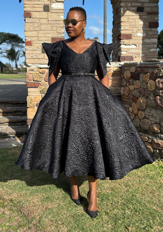 Siphelele brocade dress (please allow 3-5 days for completion of order)