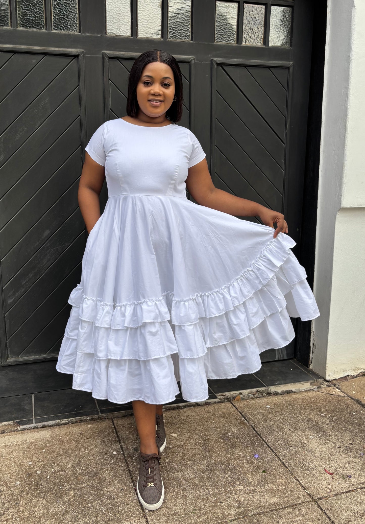 Mhlophe cotton dress (please allow 7-10 days for completion of order)