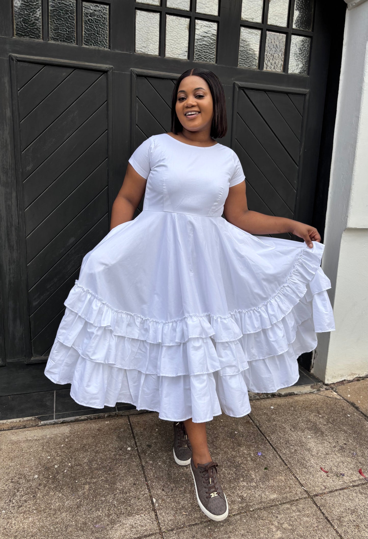 Mhlophe cotton dress (please allow 7-10 days for completion of order)