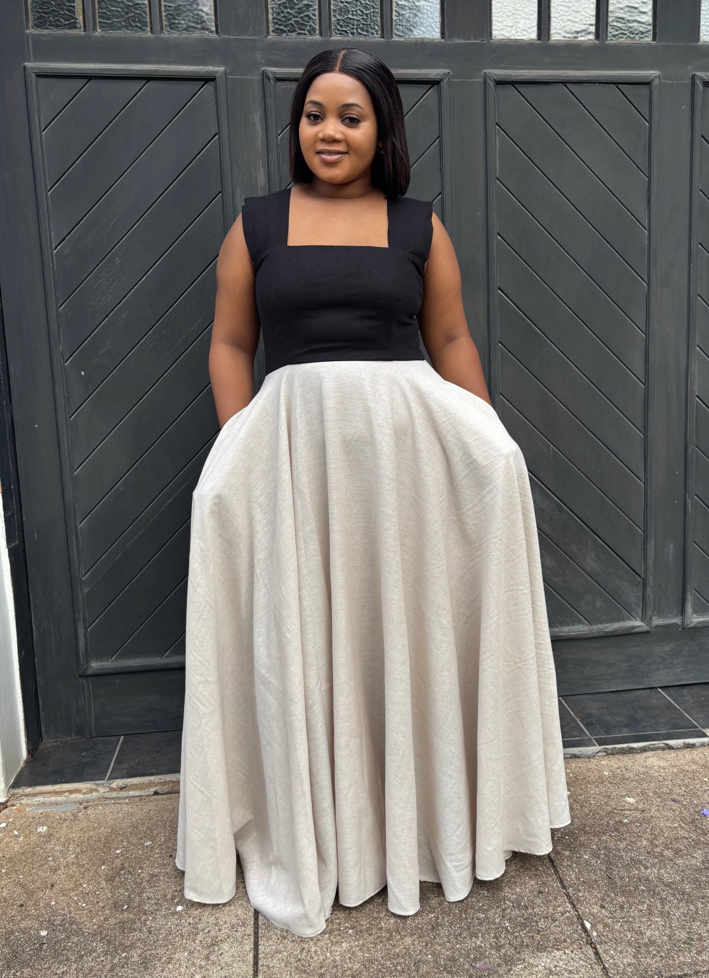 Naledi linen maxi dress (please allow 7-10 days for completion of order)