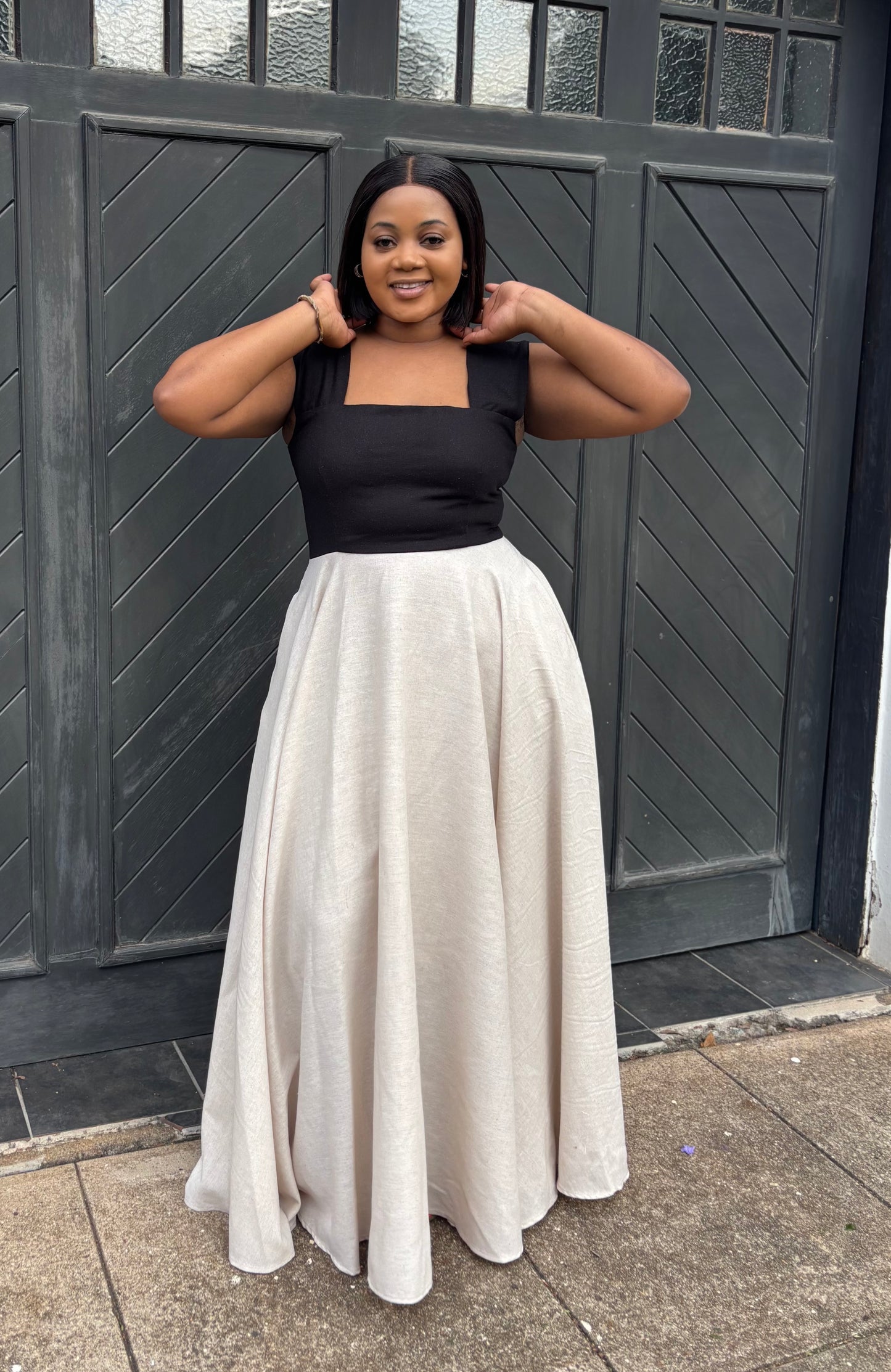 Naledi linen maxi dress (please allow 7-10 days for completion of order)