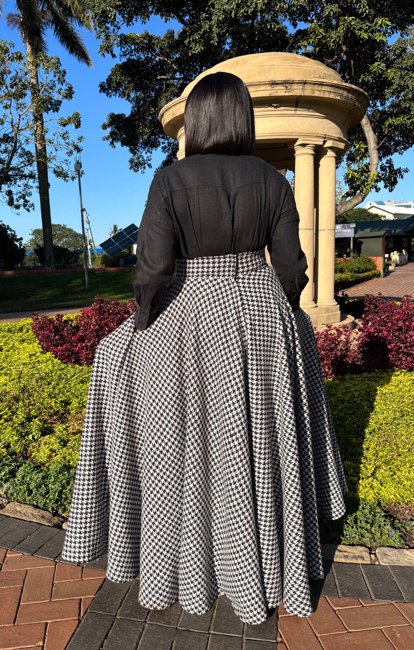 Houndstooth maxi skirt (please allow 7-10 days for completion of order)