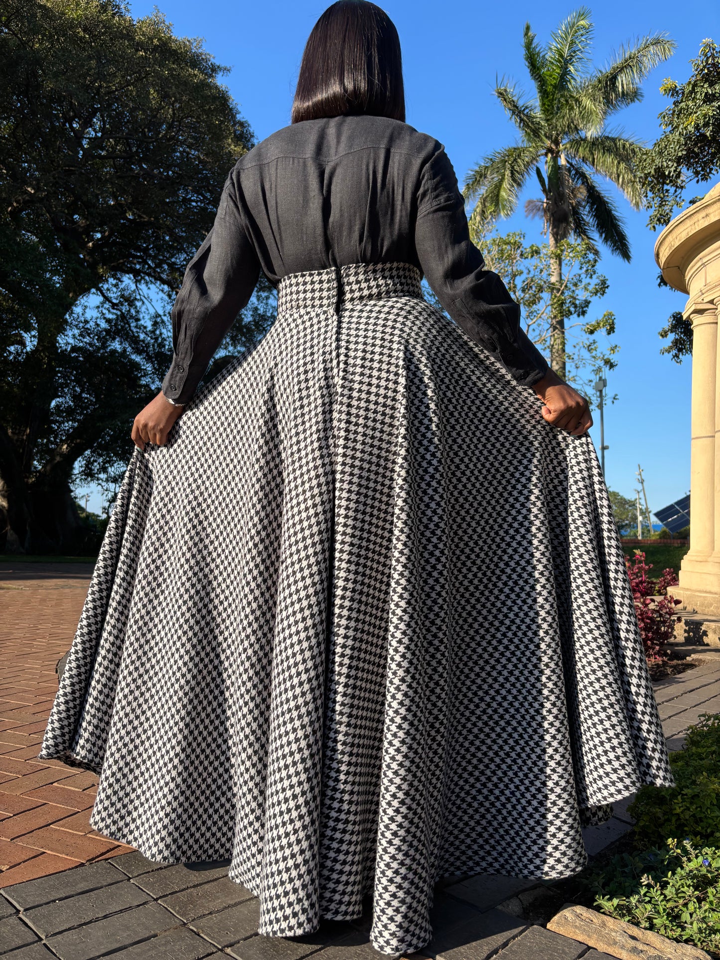 Houndstooth maxi skirt (please allow 7-10 days for completion of order)