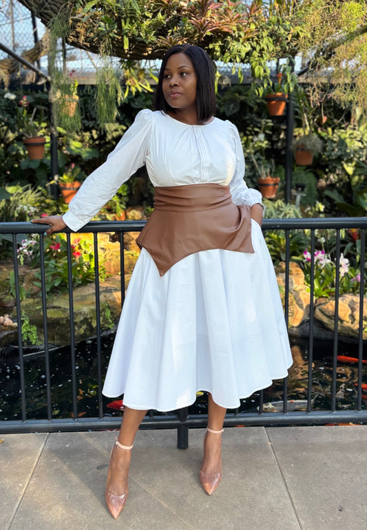White cotton dress (please allow 7-10 days for completion of order)