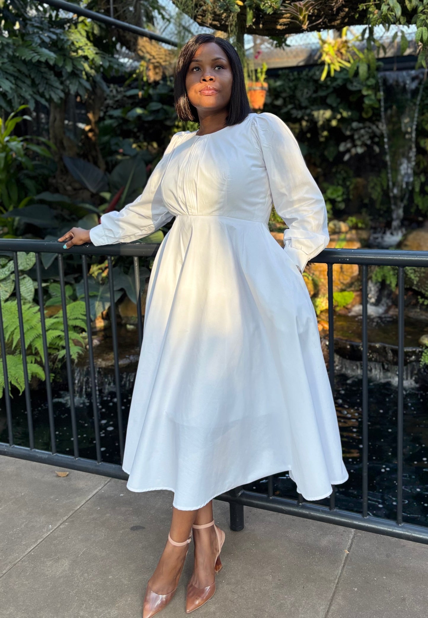 White cotton dress (please allow 7-10 days for completion of order)