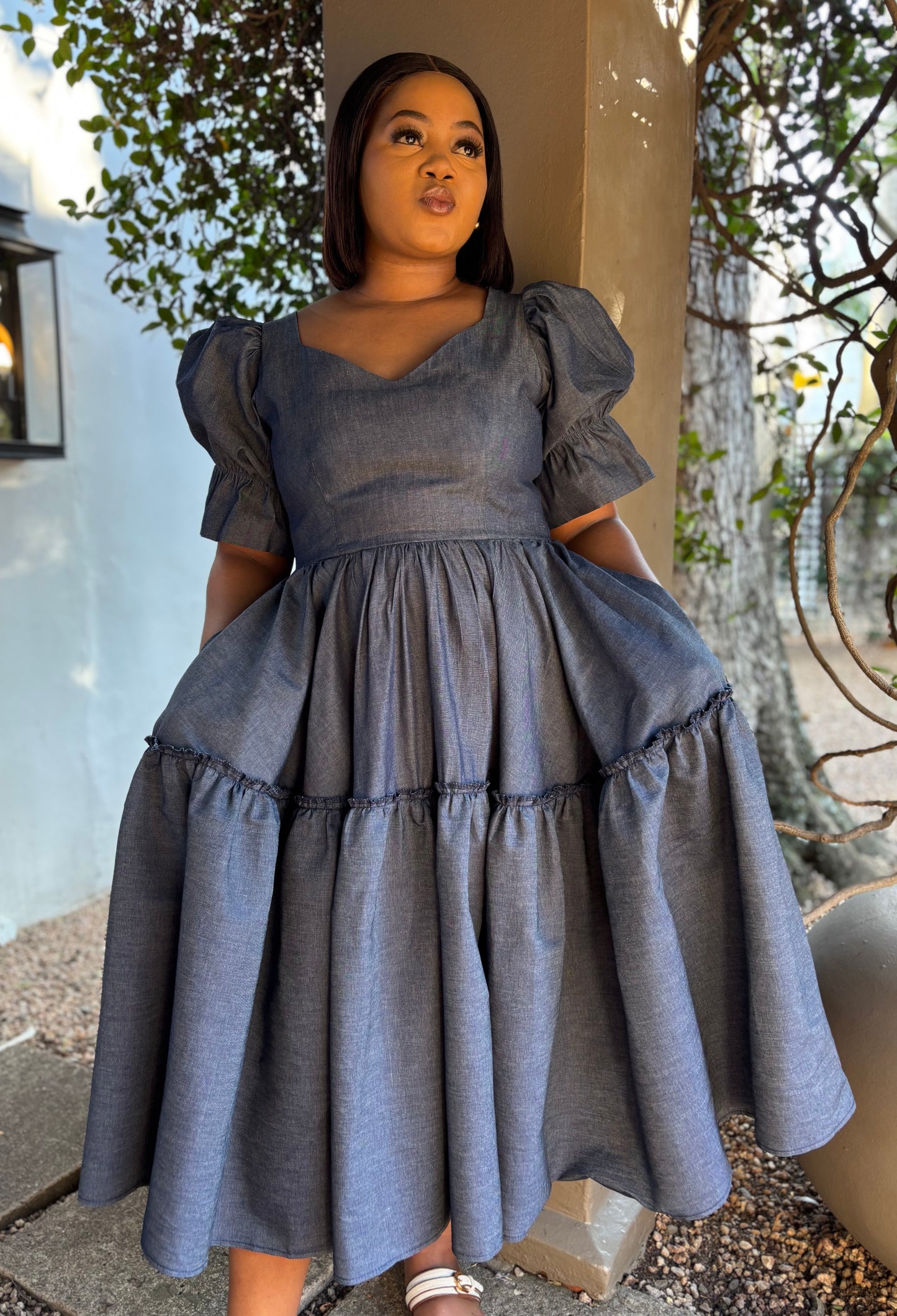 Sduduzo denim dress (please allow 7-10 days for completion of order)