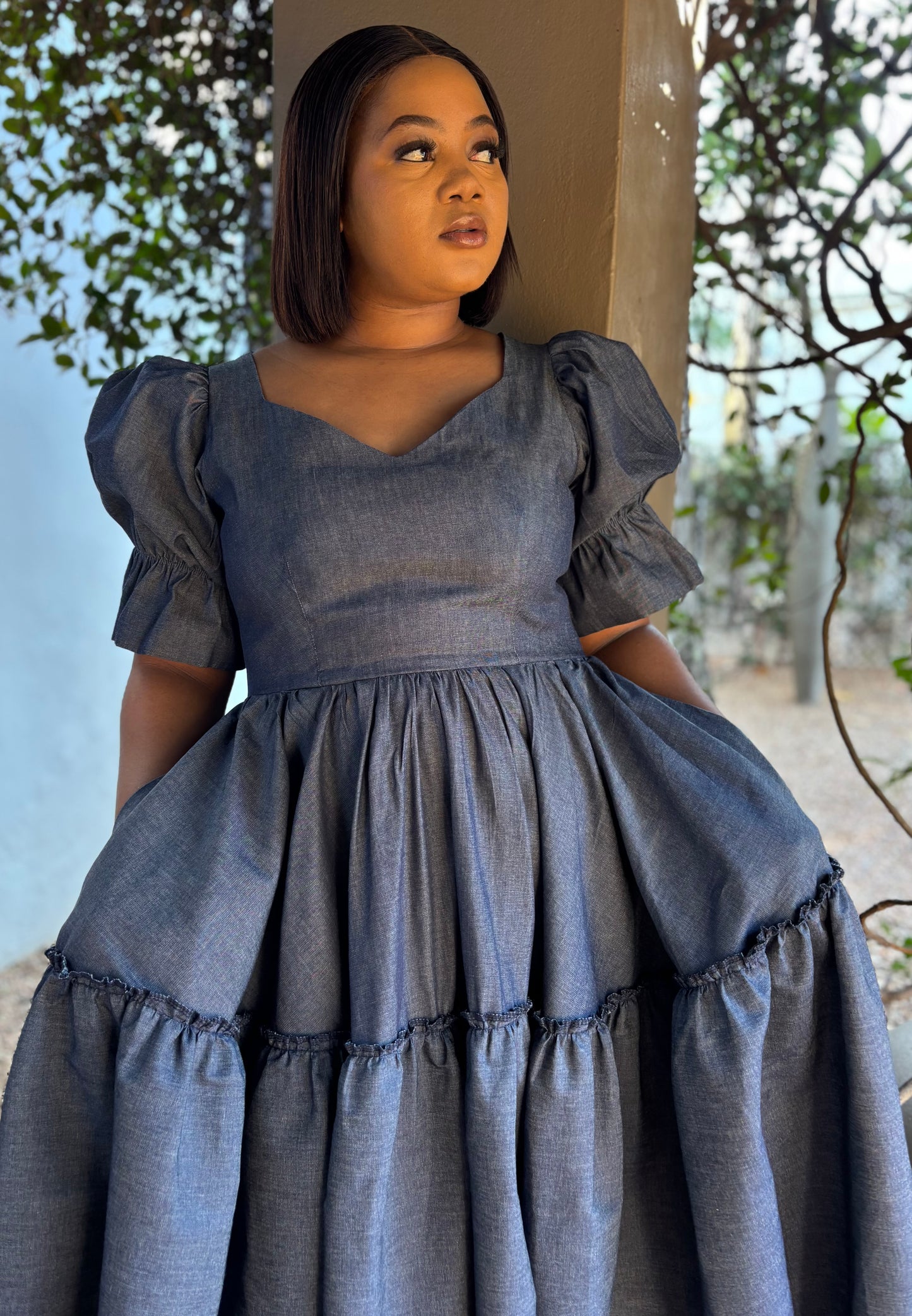 Sduduzo denim dress (please allow 7-10 days for completion of order)