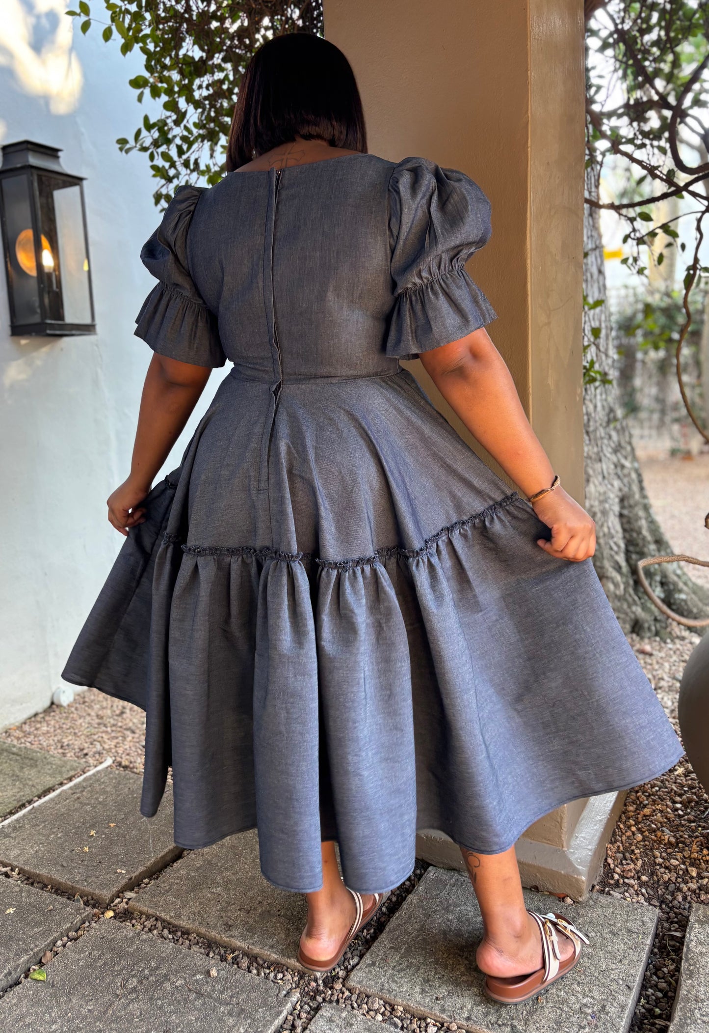 Sduduzo denim dress (please allow 7-10 days for completion of order)