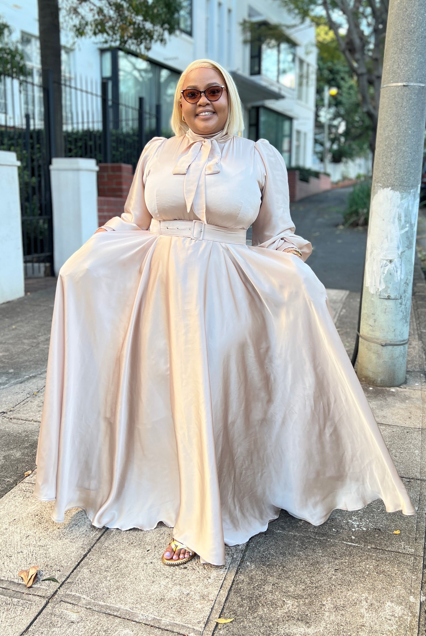 Satin maxi dress