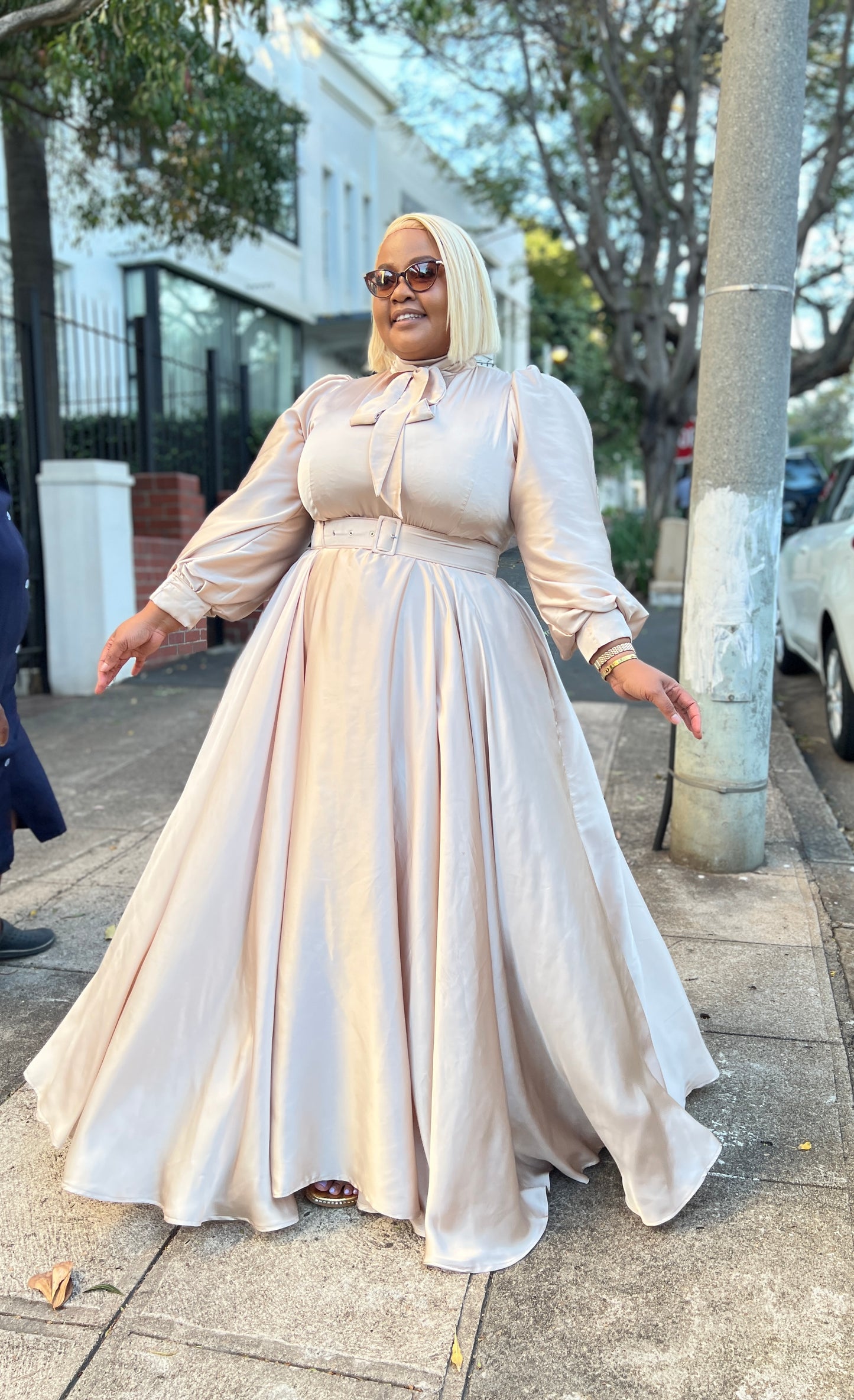 Satin maxi dress