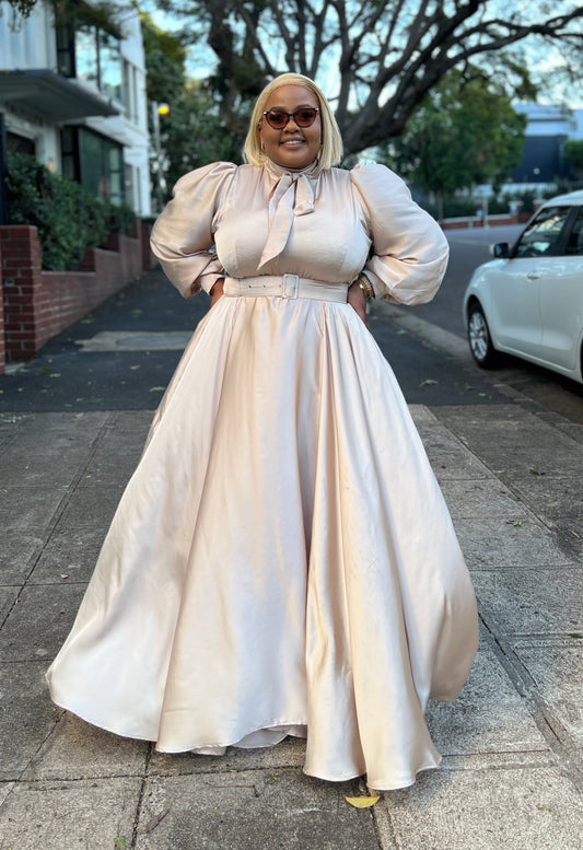 Satin maxi dress