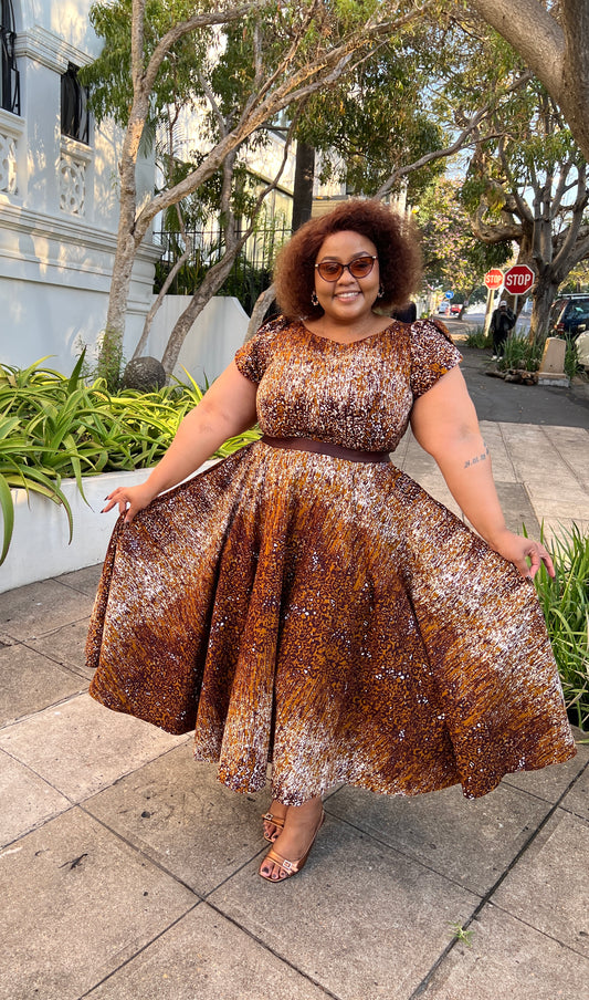 SES - Hlonipha dress with belt (please allow 7-10 days for completion of order)